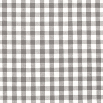 Cotton Poplin Gingham Dark Grey 10 mm