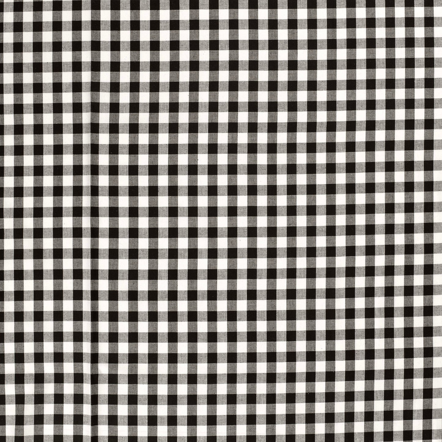 Cotton Poplin Gingham Black 10 mm