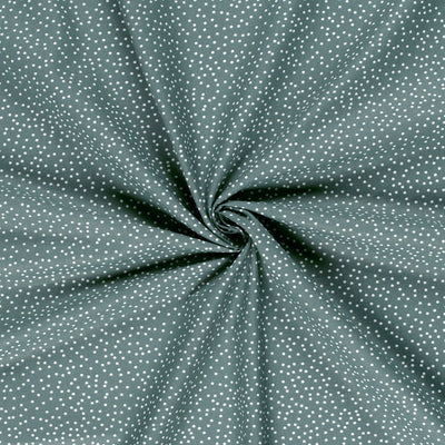 Cotton Poplin Printed Dots Steel Blue