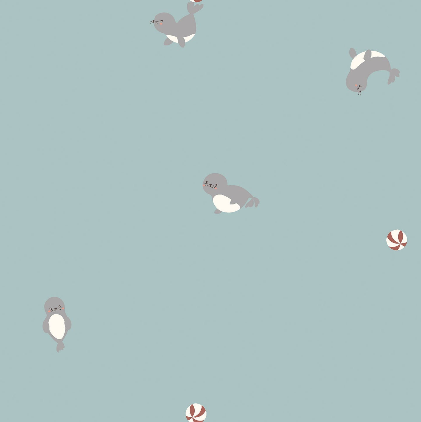 Cotton Jersey Printed Animals Baby Blue