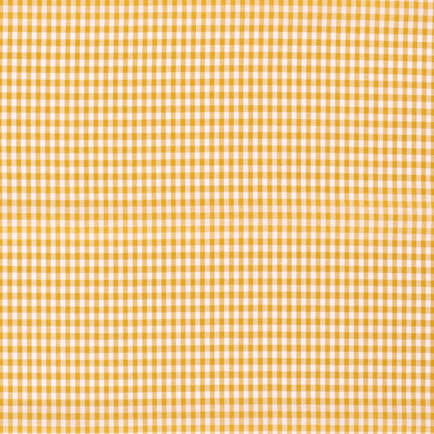 Cotton Poplin Gingham Ochre 2.7 mm