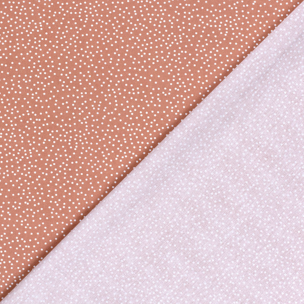 Cotton Poplin Printed Dots Brique