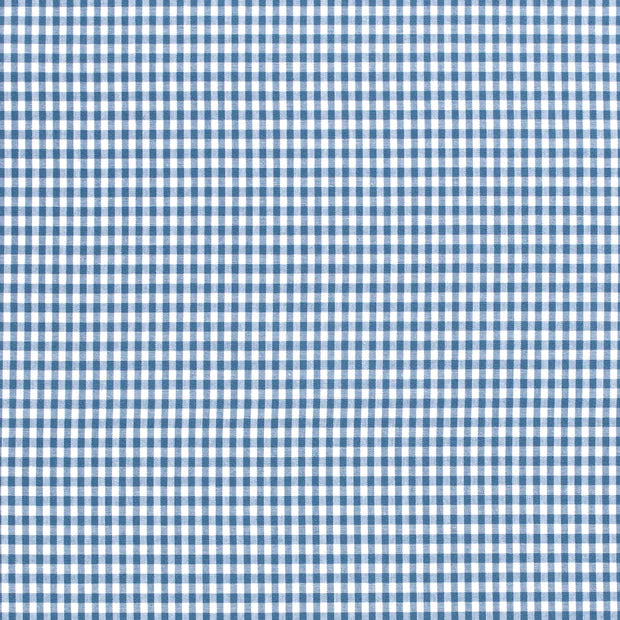 Cotton Poplin Gingham Indigo 2.7 mm
