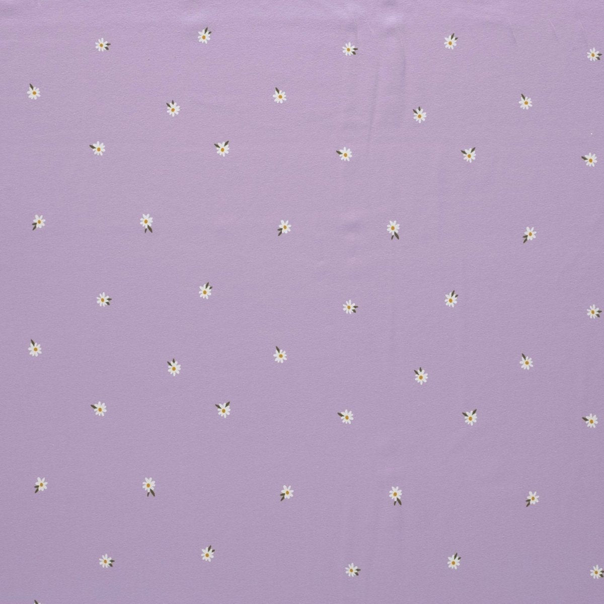 Cotton Jersey Printed Flowers Lila - Lametru.ro