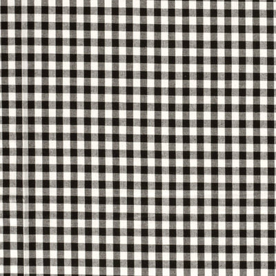Cotton Poplin Gingham Black 10 mm - Lametru.ro