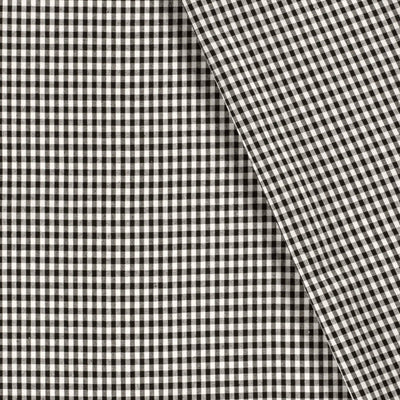 Cotton Poplin Gingham Black 5 mm - Lametru.ro