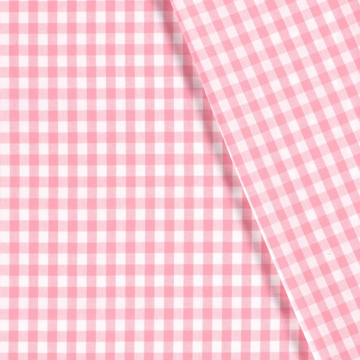 Cotton Poplin Gingham Pink 10 mm - Lametru.ro