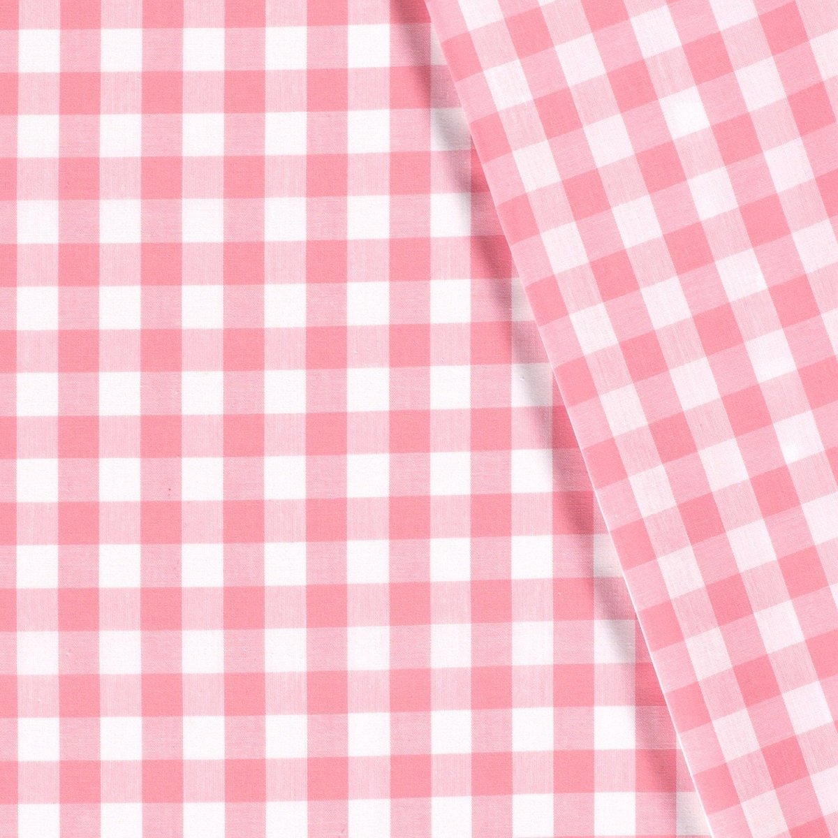 Cotton Poplin Gingham Pink 20 mm - Lametru.ro
