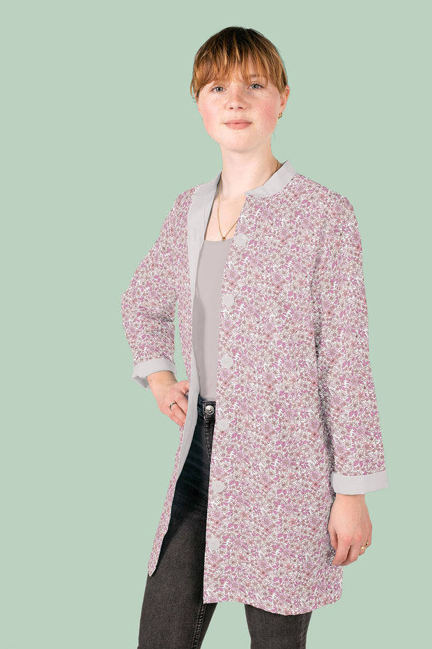 Cotton Poplin Printed Flowers Pink