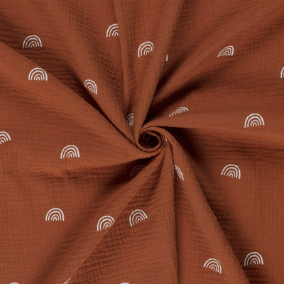 Double Gauze Printed Rainbow Brique