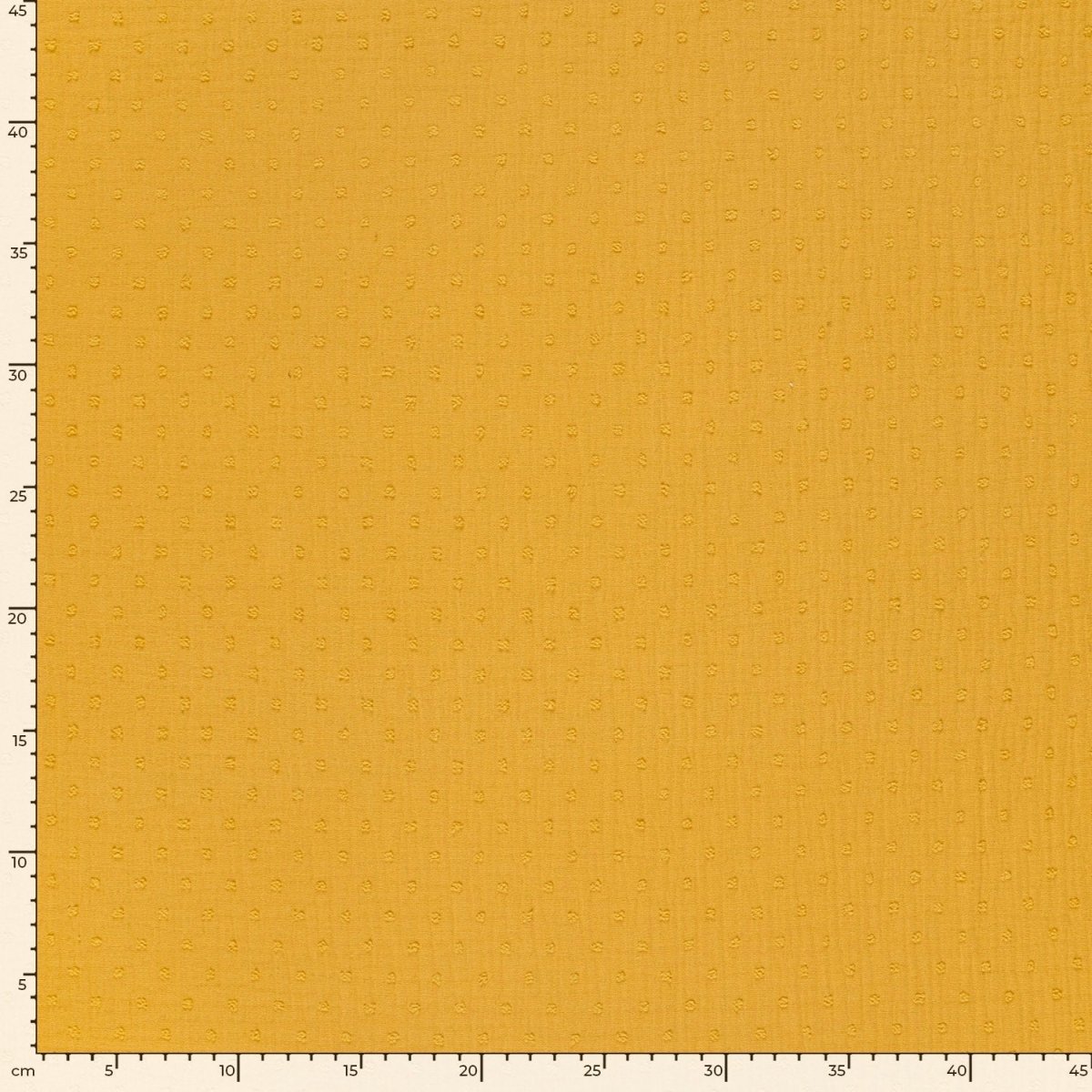 Double Gauze Dobby Dots Ochre - Lametru.ro