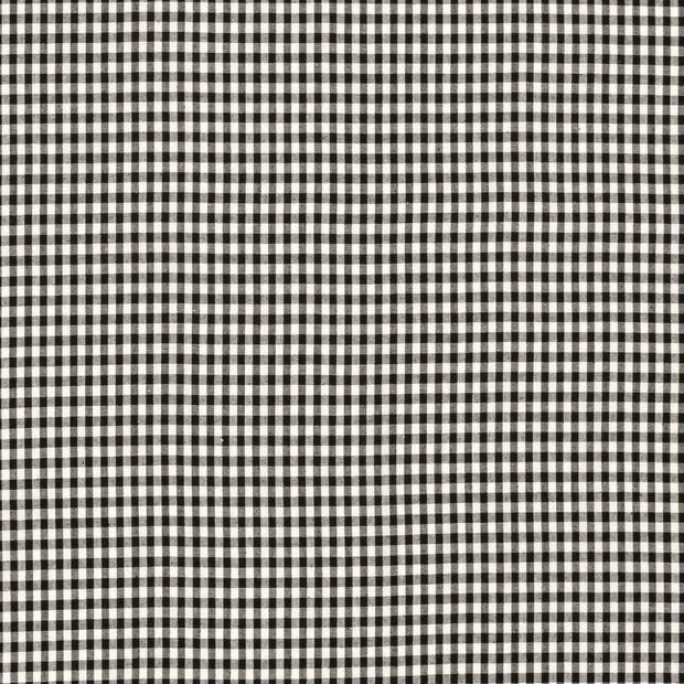 Cotton Poplin Gingham Black 2.7 mm