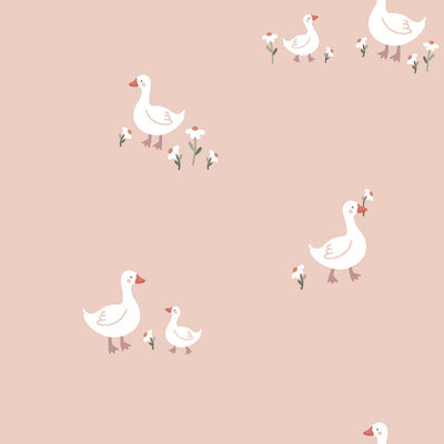 Cotton Jersey Printed Animals Light Pink