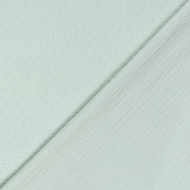 Double Gauze Dobby Dots Mint