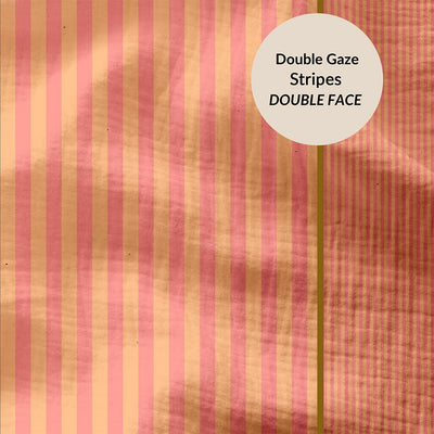 Yarn - Dyed Double Gauze Stripes Sorbet / Melon - Lametru.ro