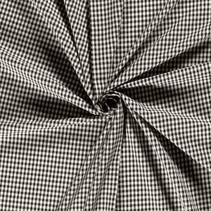 Cotton Poplin Gingham Black 2.7 mm