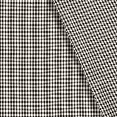 Cotton Poplin Gingham Black 2.7 mm