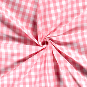 Cotton Poplin Gingham Pink 10 mm