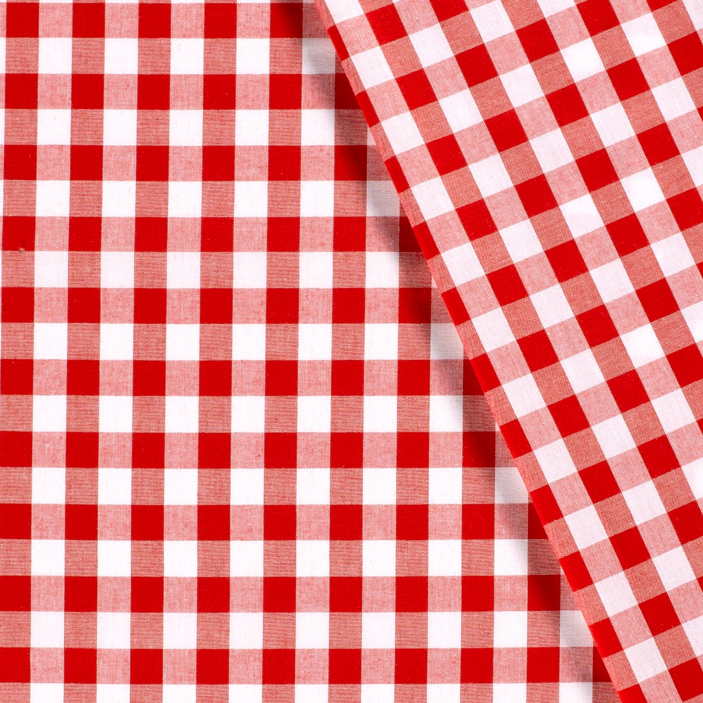 Cotton Poplin Gingham Red 10 mm