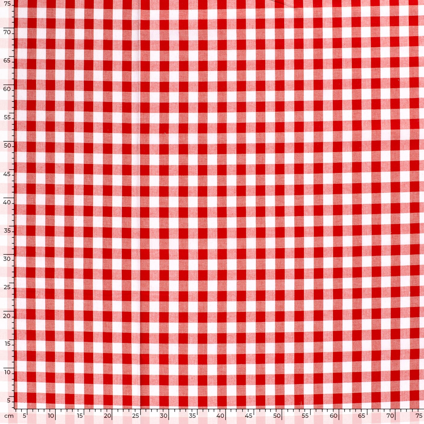 Cotton Poplin Gingham Red 10 mm