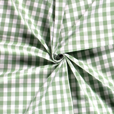 Cotton Poplin Gingham Mint 10 mm
