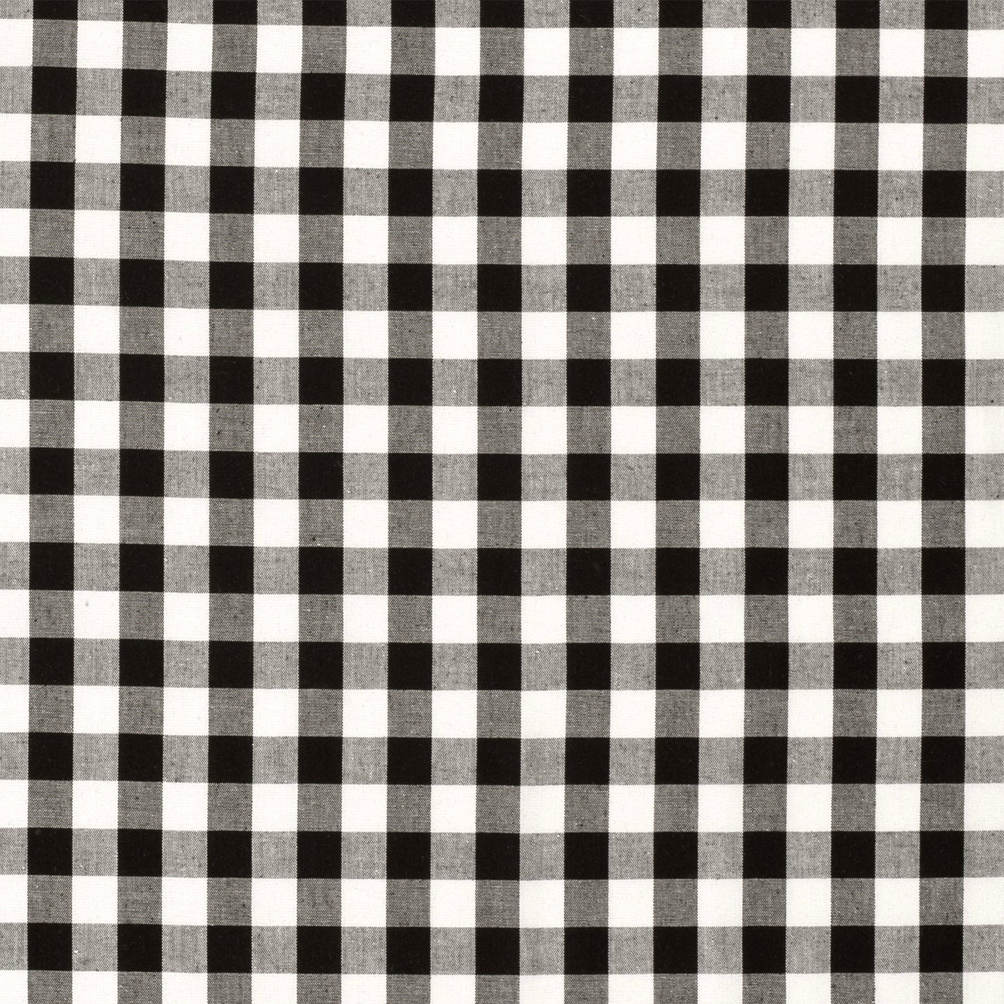 Cotton Poplin Gingham Black 10 mm