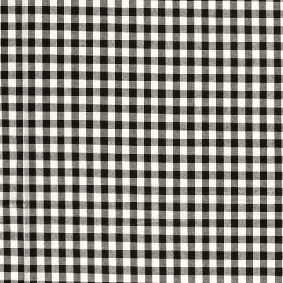 Cotton Poplin Gingham Black 5 mm