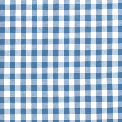 Cotton Poplin Gingham Indigo 10 mm