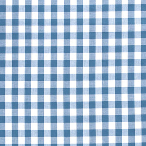Cotton Poplin Gingham Indigo 10 mm