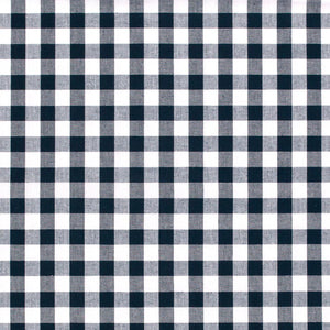 Cotton Poplin Gingham Navy 10 mm