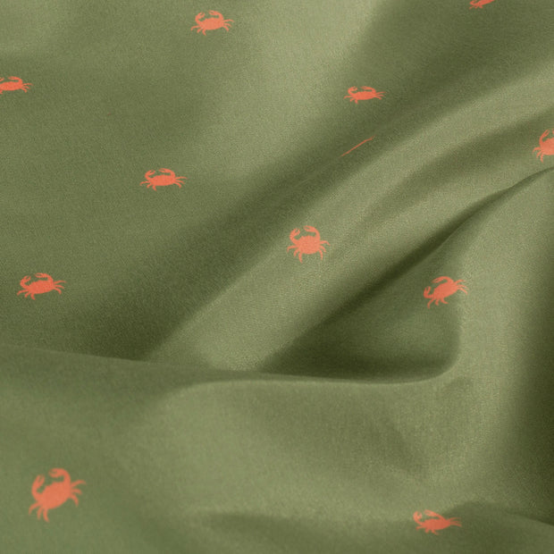 Swimshort Fabric Printed Crabs Olive Green
