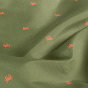 Swimshort Fabric Printed Crabs Olive Green