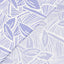 Cotton Satin Printed Leaves Lila