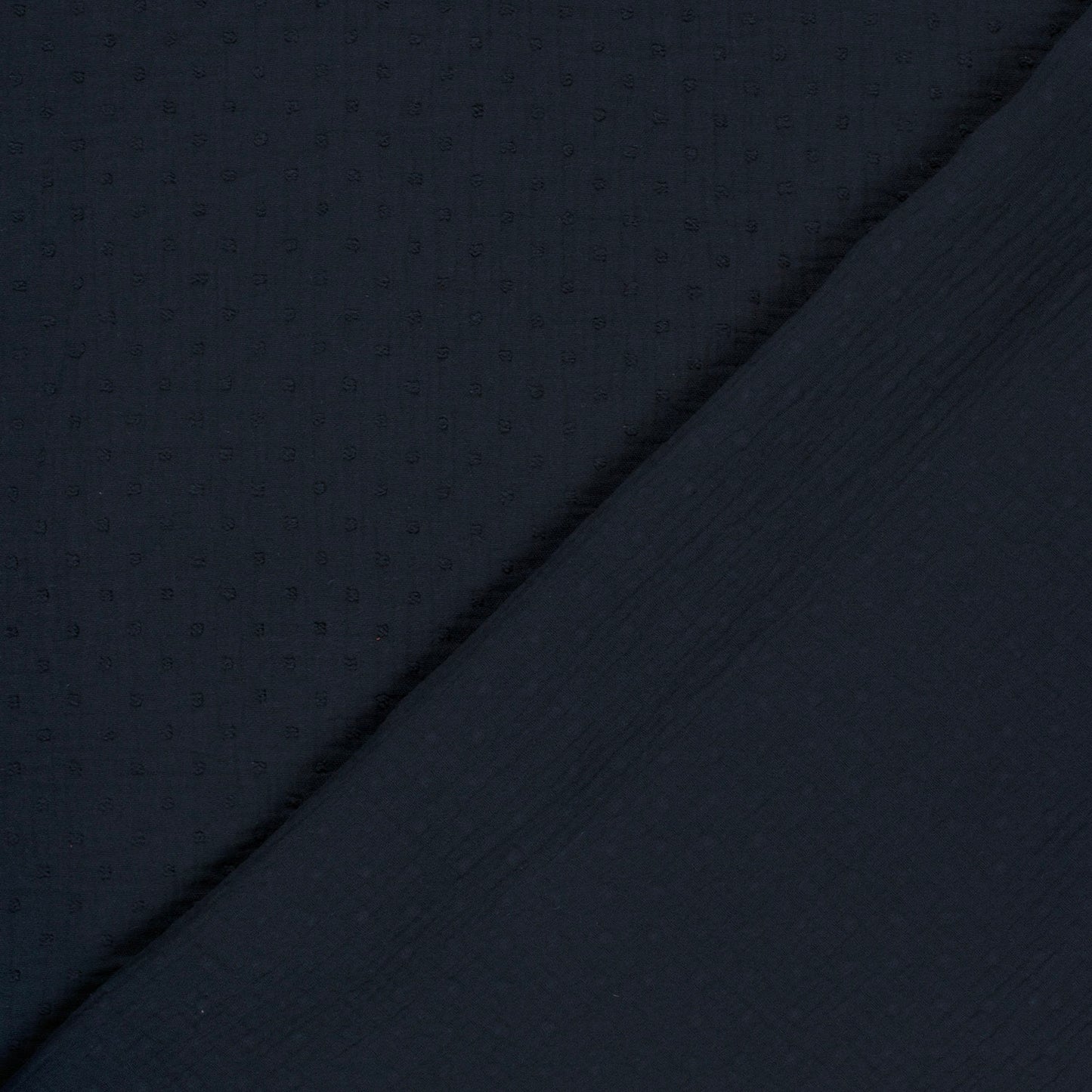 Double Gauze Dobby Dots Navy