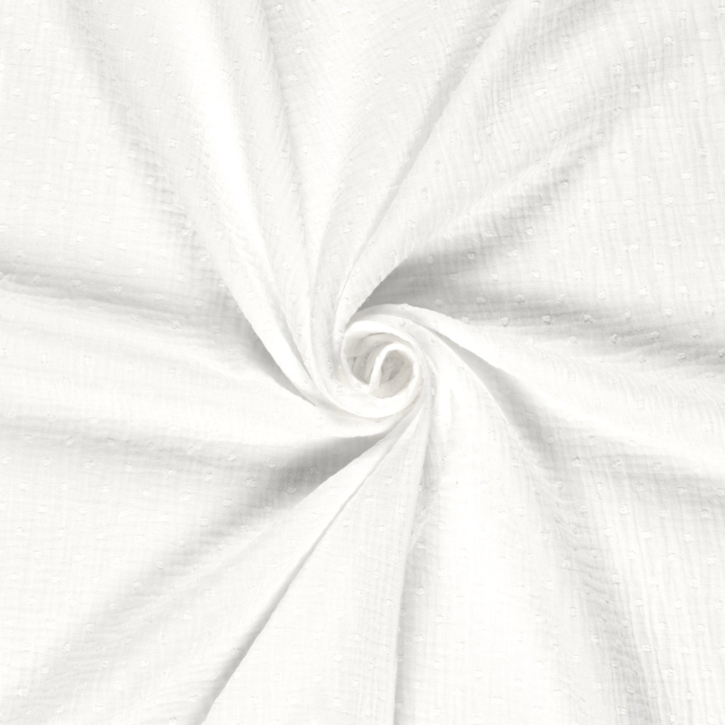 Double Gauze Dobby Dots Off White