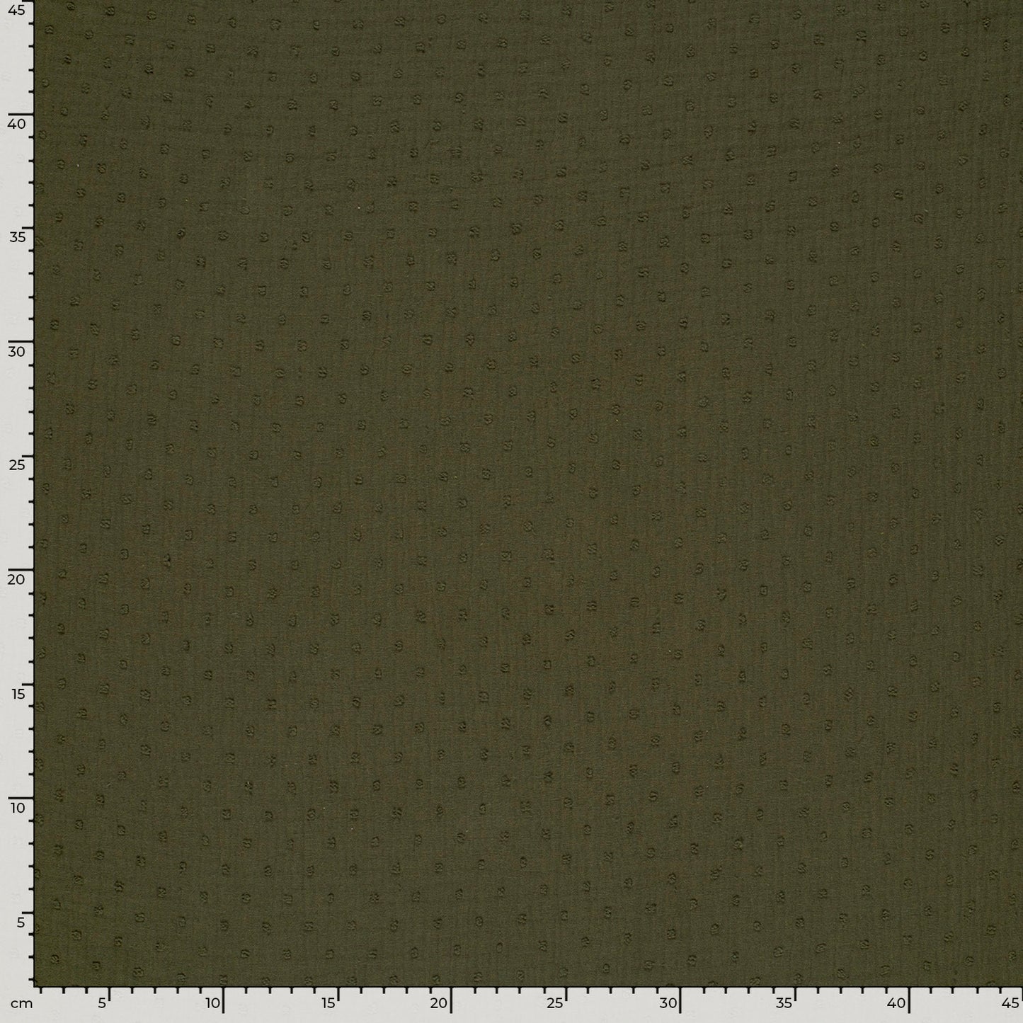 Double Gauze Dobby Dots Khaki Green