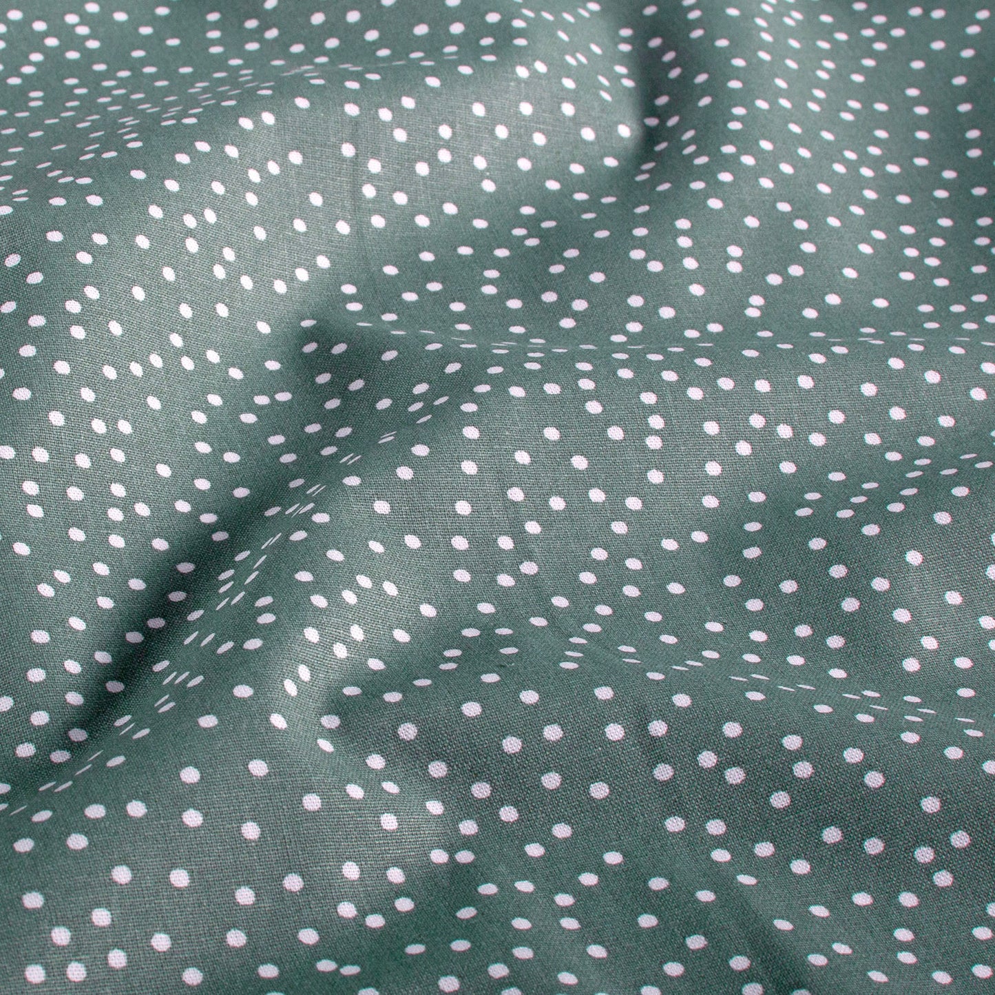 Cotton Poplin Printed Dots Steel Blue