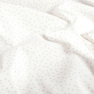 Cotton Poplin Printed Dots Off White