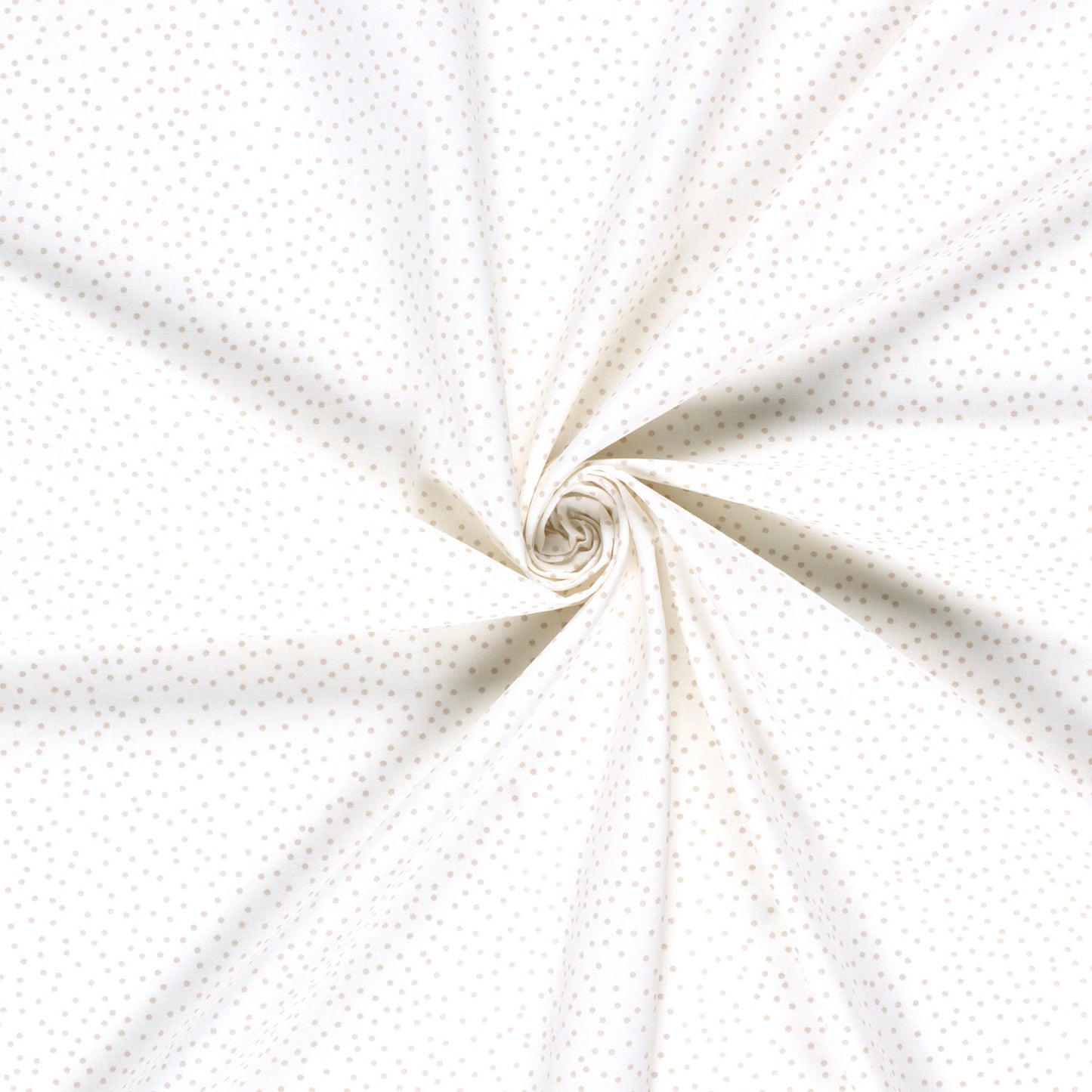 Cotton Poplin Printed Dots Off White