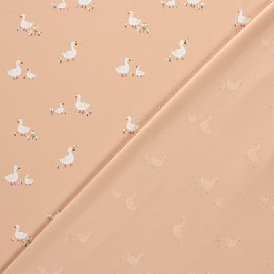 Cotton Jersey Printed Animals Light Pink