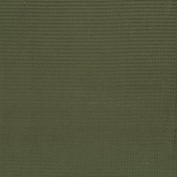Cotton Waffle Khaki Green