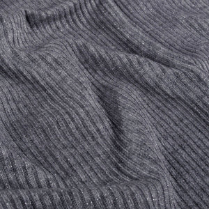 Rib Jersey Lurex Dark Grey