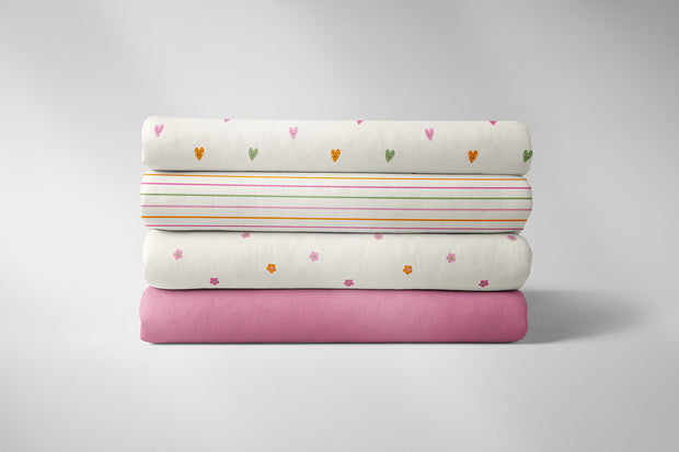 Cotton Poplin Printed Stripes Off-White