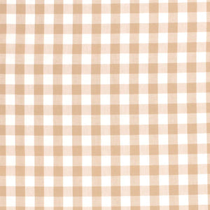 Cotton Poplin Gingham Camel 10 mm