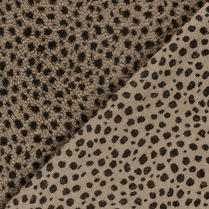 Sherpa Fleece Jacquard Panther Taupe Grey