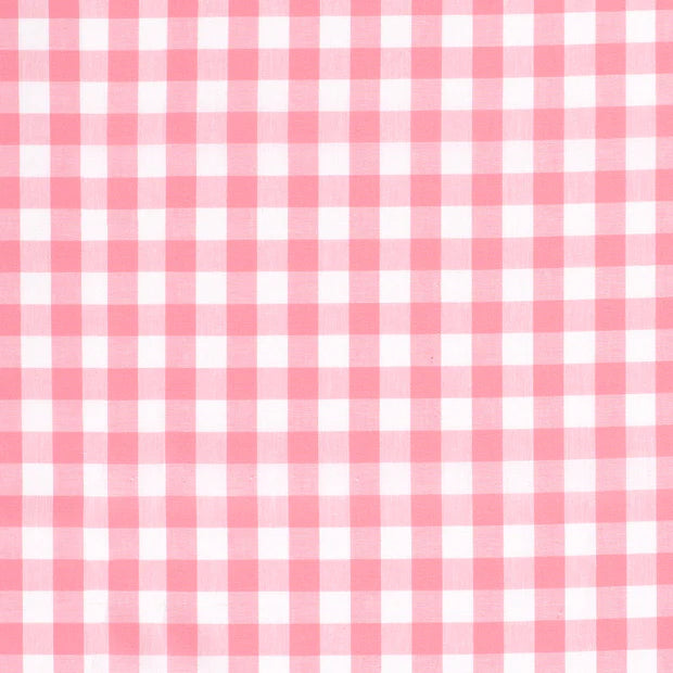 Cotton Poplin Gingham Pink 10 mm