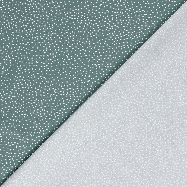 Cotton Poplin Printed Dots Steel Blue