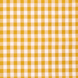 Cotton Poplin Gingham Ochre 10 mm