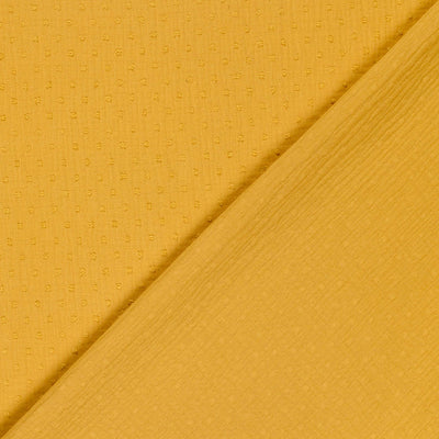 Double Gauze Dobby Dots Ochre