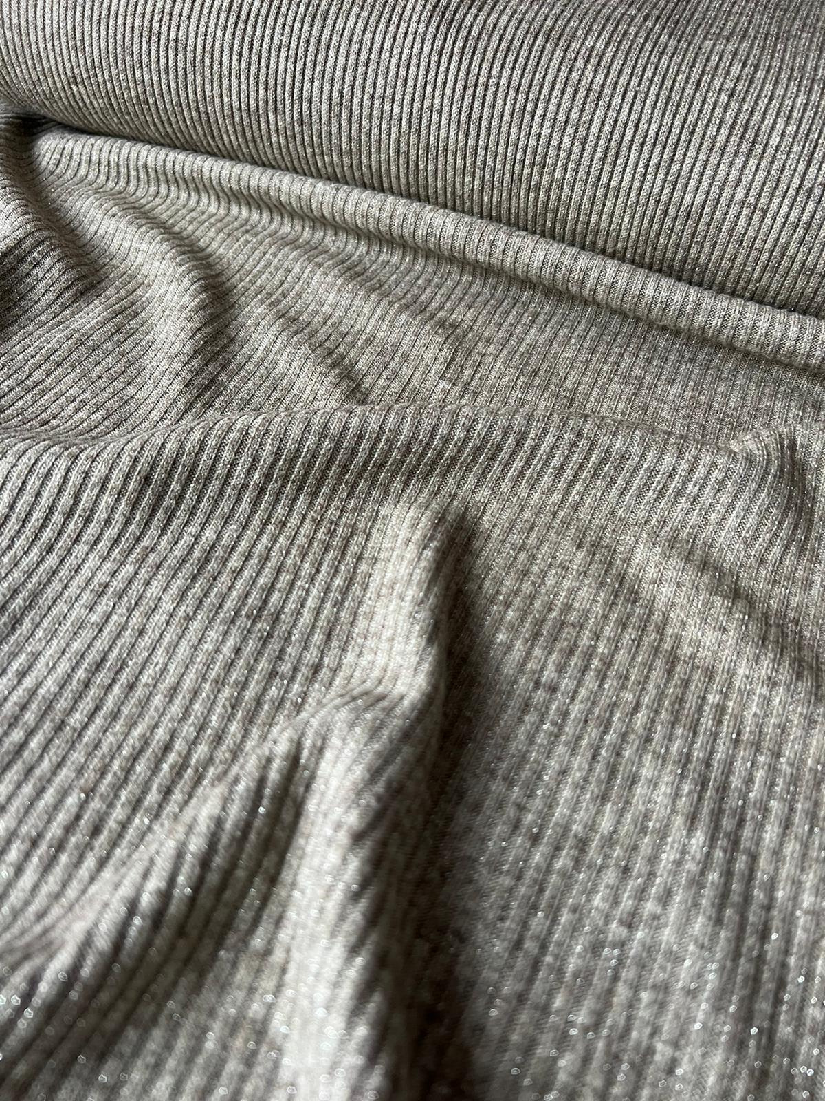 Rib Jersey Lurex Olive